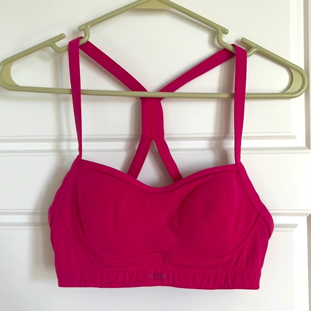 Victoria’s Secret VSX padded pink sports bra in XS